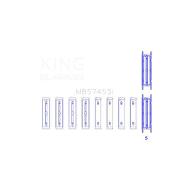 King Engine Bearings Main Bearing Set for 2014-2018 Subaru Forester (MB5745SI)