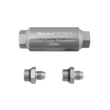 Load image into Gallery viewer, Deatschwerks -6AN, 10 micron, 70mm compact in-line fuel filter kit (8-03-70C-010K-6)