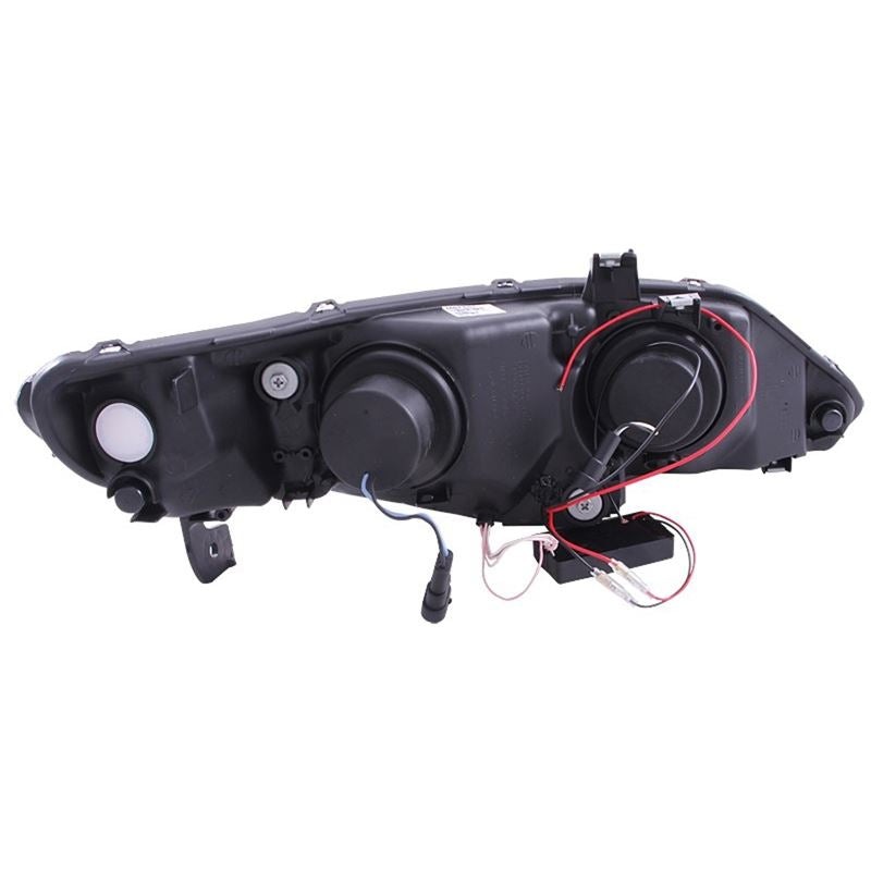 ANZO USA 2006-2011 Honda Civic Projector Headlights w/ Halo Black (CCFL) (121454)