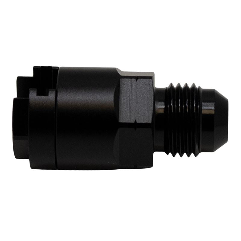 DeatschWerks 6AN Male Flare to 5/16in Female EFI Quick Connect Adapter - Anodized Matte Black(6-02-0121-B)