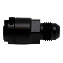 Load image into Gallery viewer, DeatschWerks 6AN Male Flare to 5/16in Female EFI Quick Connect Adapter - Anodized Matte Black(6-02-0121-B)