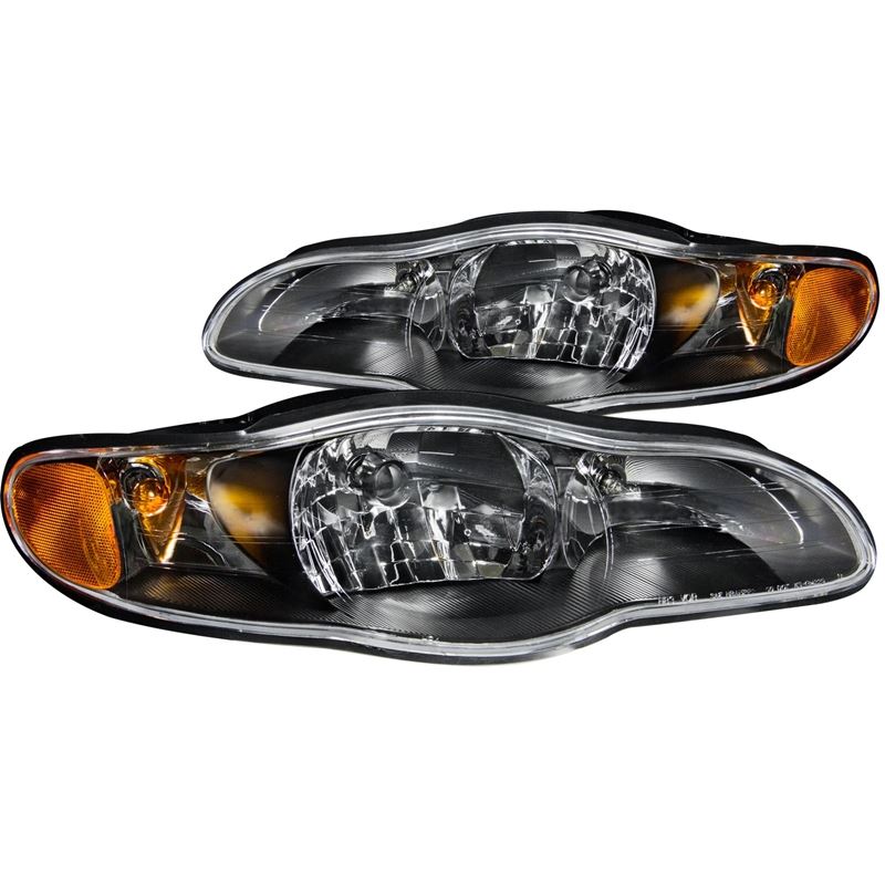 ANZO USA 2000-2005 Chevrolet Monte Carlo Crystal Headlights Black (121165)