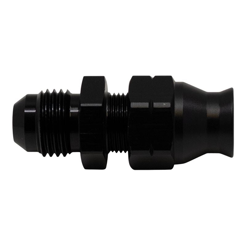 DeatschWerks 6AN Male Flare to 5/16in Hardline Compression Adapter - Anodized Matte Black(6-02-0108-B)