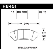 Load image into Gallery viewer, Hawk Performance HPS Brake Pads (HB451F.668)