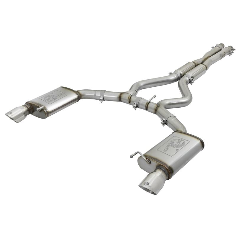 aFe MACH Force-Xp 304 Stainless Steel Cat-Back Exhaust w/ Resonator Polished Tip (49-33087-P)