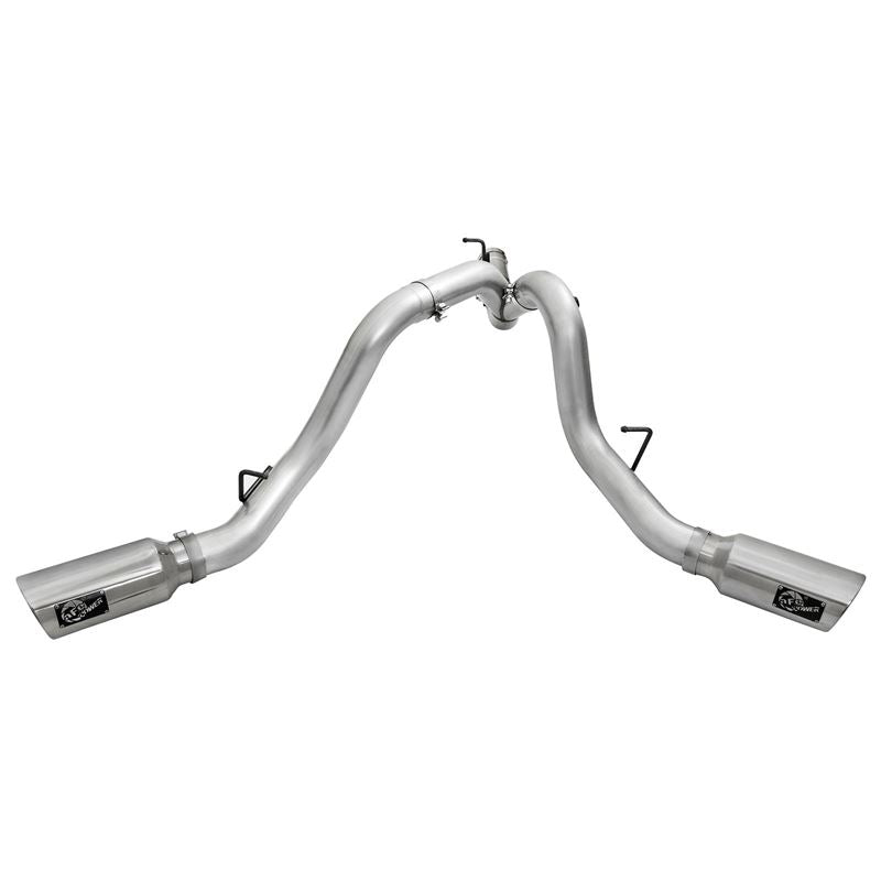 aFe ATLAS 4 IN Aluminized Steel DPF-Back Exhaust System w/Polished Tip (49-04080-P)