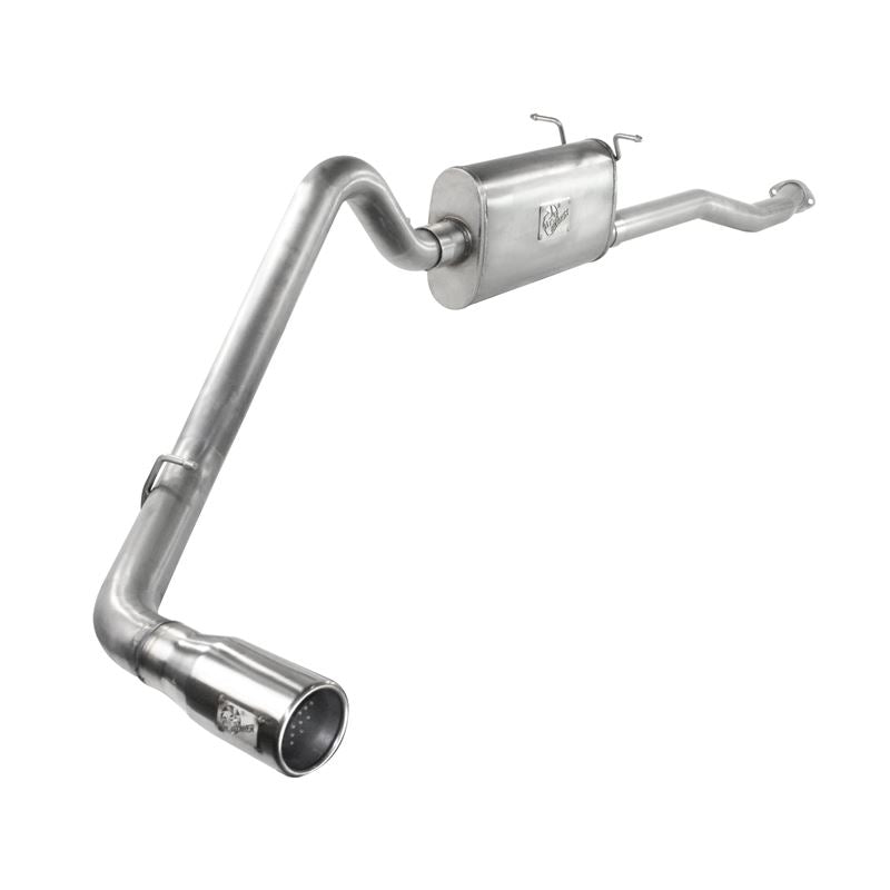 aFe ATLAS 2-1/2 IN Aluminized Steel Cat-Back Exhaust System w/ Muffler and Polish Tip (49-03042-1)