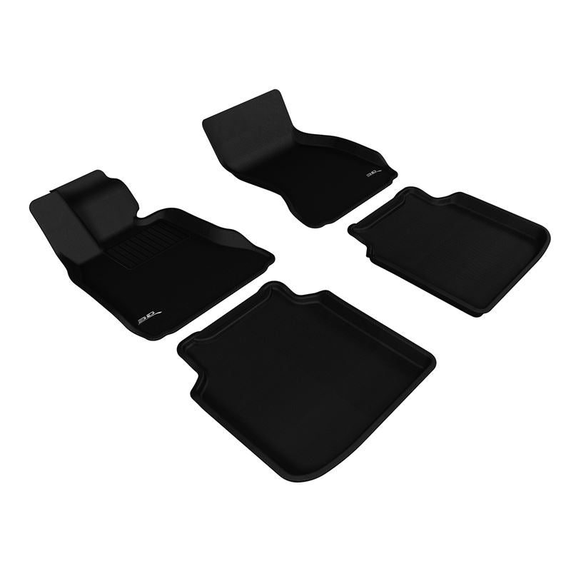 3D Maxpider 2009-2012 BMW 7 Series LI F02/F04 Kagu 1st & 2nd Row Floormats - Black (L1BM05201509)