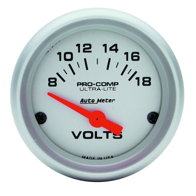 AutoMeter Ultra-Lite 52mm Short Sweep Electronice Voltage Gauge (4391)