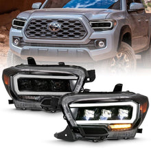 Load image into Gallery viewer, ANZO USA LED Projector Headlight, w/Plank Style Design, Black w/Amber, (111496)