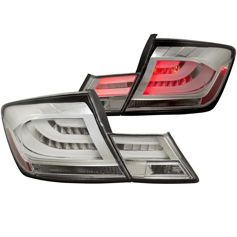 ANZO USA 2013-2015 Honda Civic LED Taillights Chrome (321325)