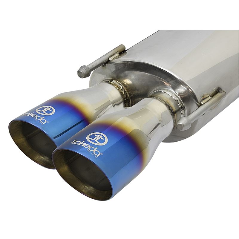 Takeda 2 IN 304 Stainless Steel Axle-Back Exhaust System w/ Blue Flame Tip (49-36037-L)