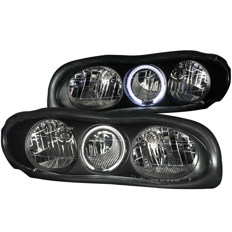 ANZO USA 1998-2002 Chevrolet Camaro Crystal Headlights w/ Halo Black (121024)