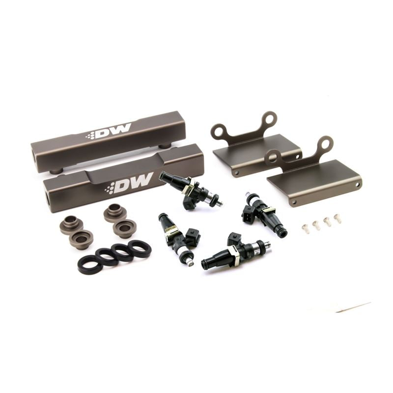 Deatschwerks Subaru side feed to top feed fuel rail conversion kit and 1500cc fuel injectors (6-101-1500)