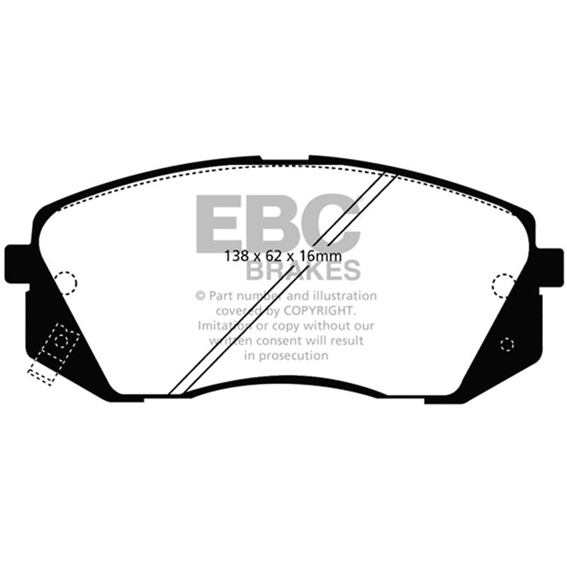 EBC Greenstuff 2000 Series Sport Brake Pads (DP21809)