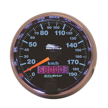 Load image into Gallery viewer, AutoMeter Pro-Cycle Gauge Speedo 2 5/8in 190 Kmh Elec Black (19340-M)