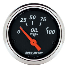 Load image into Gallery viewer, AutoMeter Designer Black 2 1/16in 100 PSI Electronic Oil Pressure Gauge (1426)