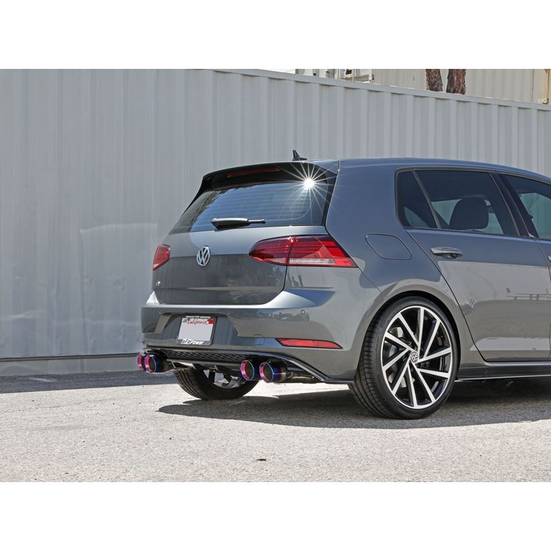 aFe MACH Force-Xp 3 IN to 2-1/2 IN Stainless Steel Cat-Back Exhaust System Polished for 2015-2019 Volkswagen Golf R(49-36430-L)