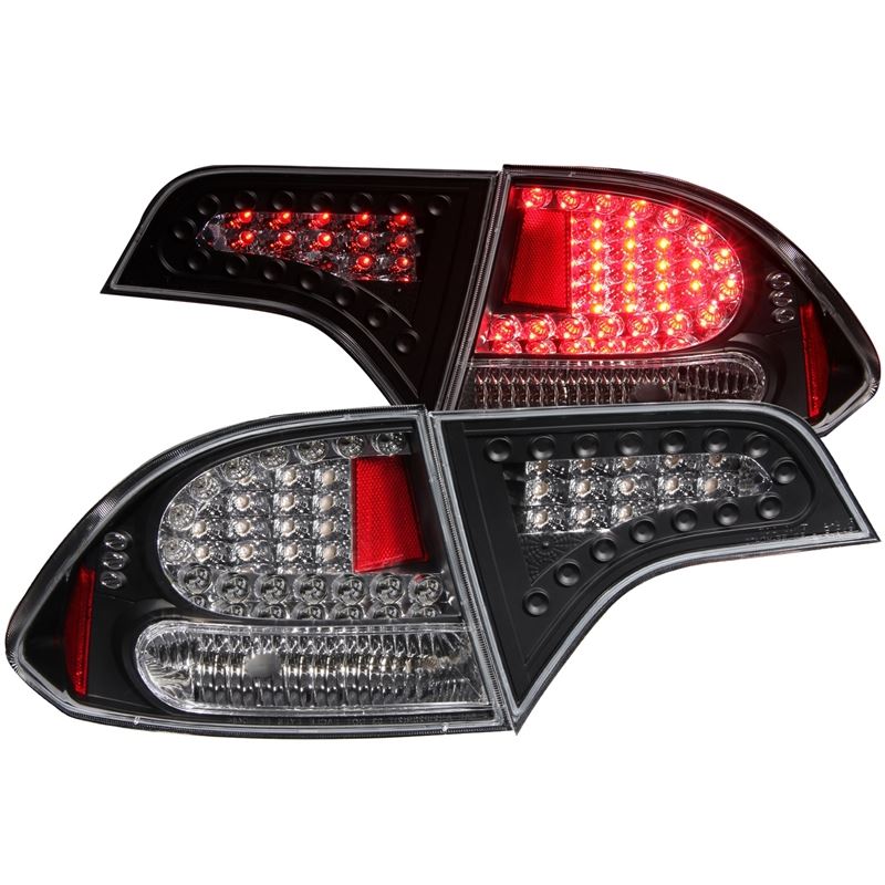 ANZO USA 2006-2011 Honda Civic LED Taillights Black (321152)