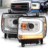 ANZO USA Projector Headlight Set for 2014-2015 GMC Sierra (111514)