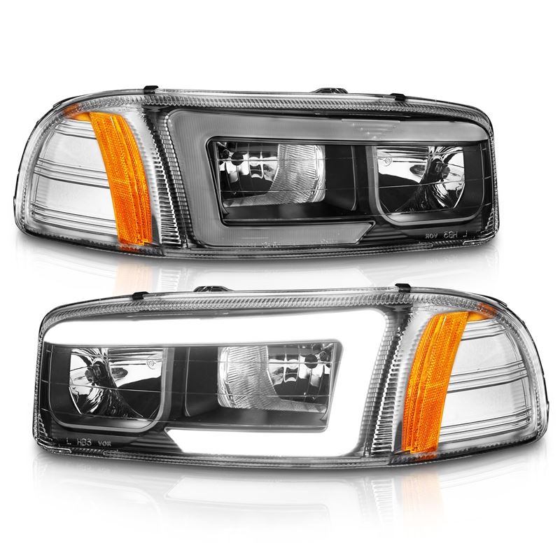 ANZO USA Crystal Headlight Set for 1999-2000 GMC C3500 (111522)