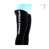 Nitrous Express Womens Black Leggings With White Logo Medium (19124M)