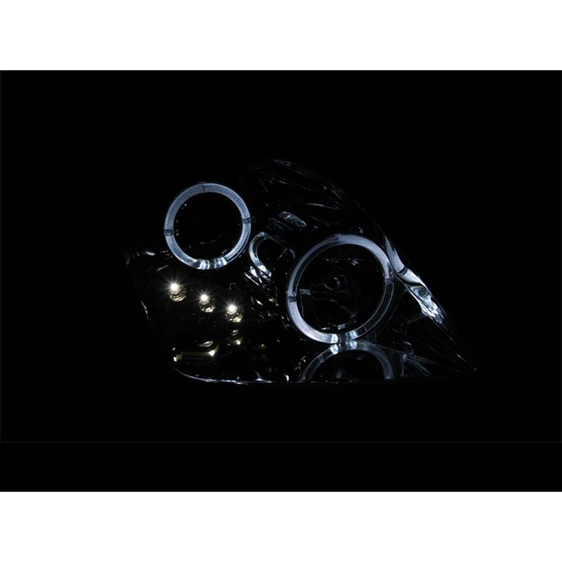 ANZO USA 1997-2001 Honda Prelude Projector Headlights w/ Halo Chrome w/ LED (121342)