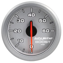 Load image into Gallery viewer, AutoMeter Airdrive 2-1/6in Boost Gauge 0-60 PSI - Silver (9160-UL)