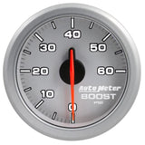 AutoMeter Airdrive 2-1/6in Boost Gauge 0-60 PSI - Silver (9160-UL)