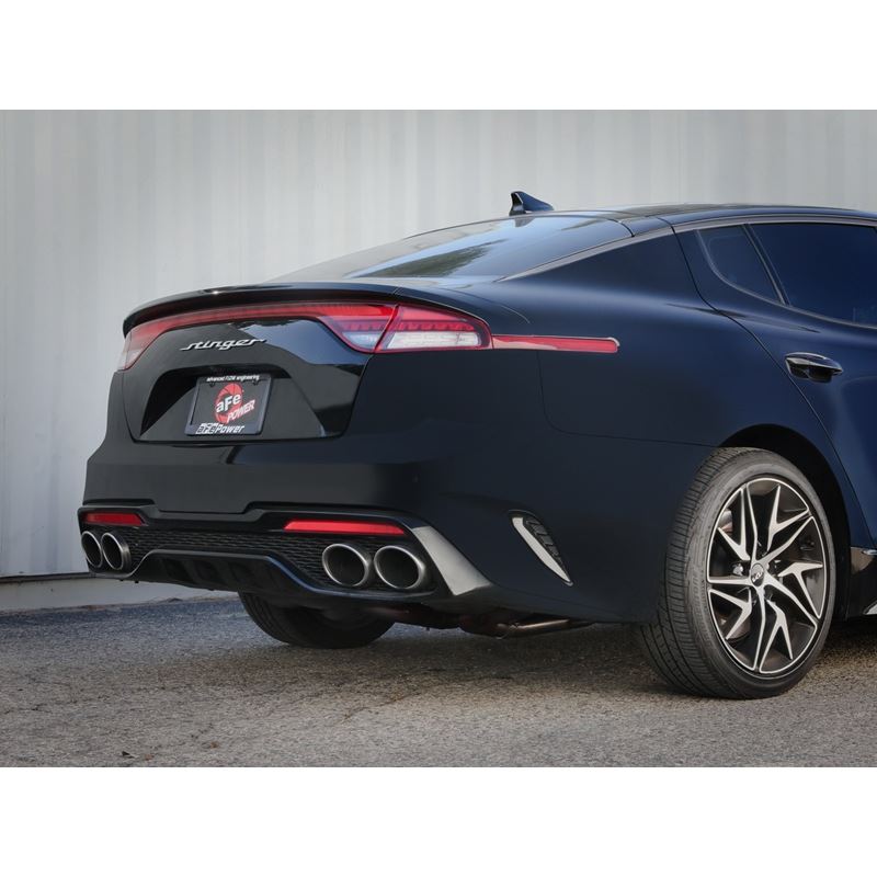 aFe Gemini XV 3in to Dual 2-1/2in Cat-Back Exhaust System w/ Cut-Out for 22-23 Kia Stinger L4-2.5L Turbo (49-37024)