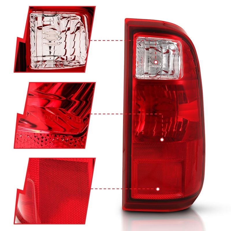 ANZO USA Tail Light Assembly, Red/Clear Lens, OE Replacement, (311305)