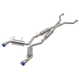 Takeda 2-1/2 IN 304 Stainless Steel Cat-Back Exhaust System w/ Blue Flame Tips (49-36139-L)