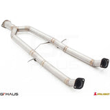 GTHAUS Straight Cat-Back Mid Pipe Section Titanium for 2009-2019 Nissan 370Z(NI0204002)