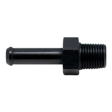 Load image into Gallery viewer, DeatschWerks 1/8in NPT Male Thread 1/4in Hose Barb - Anodized Matte Black(6-02-0915-B)