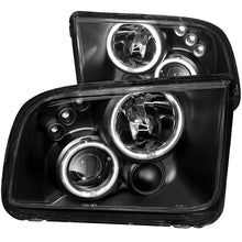 Load image into Gallery viewer, ANZO USA 2005-2009 Ford Mustang Projector Headlights w/ Halo Black (121166)