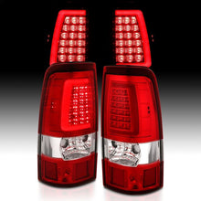 Load image into Gallery viewer, ANZO USA Tail Light Assembly, LED, Red/Clear Lens, Chrome, Pair, (311332)