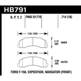 Hawk Performance Super Duty Brake Pads (HB791P.714)