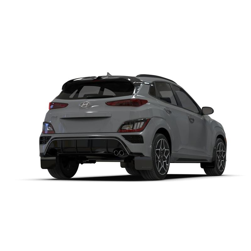 Rally Armor Black Mud Flap/Grey Logo for Hyundai Kona N 22-23 (MF93-UR-BLK-GRY)