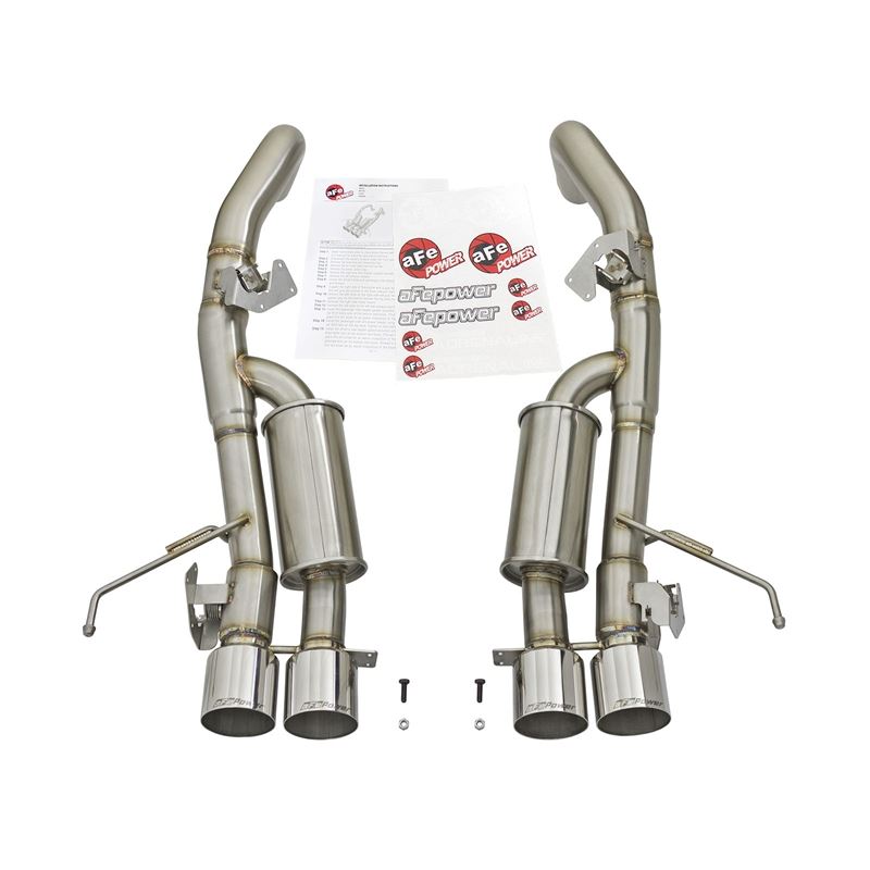 aFe MACH Force-Xp Axle-Back Exhaust System w/Polished Tips (49-34056-P)