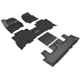 3D Maxpider KAGU Floor Mat, BLACK, 1ST ROW/2ND ROW/3RD ROW (L1FR12501509)