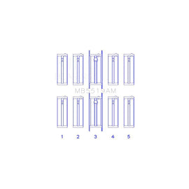 King Engine Bearings Main Bearing Set for 1998-2004 Chevrolet Chevy (MB5519AM0.5)