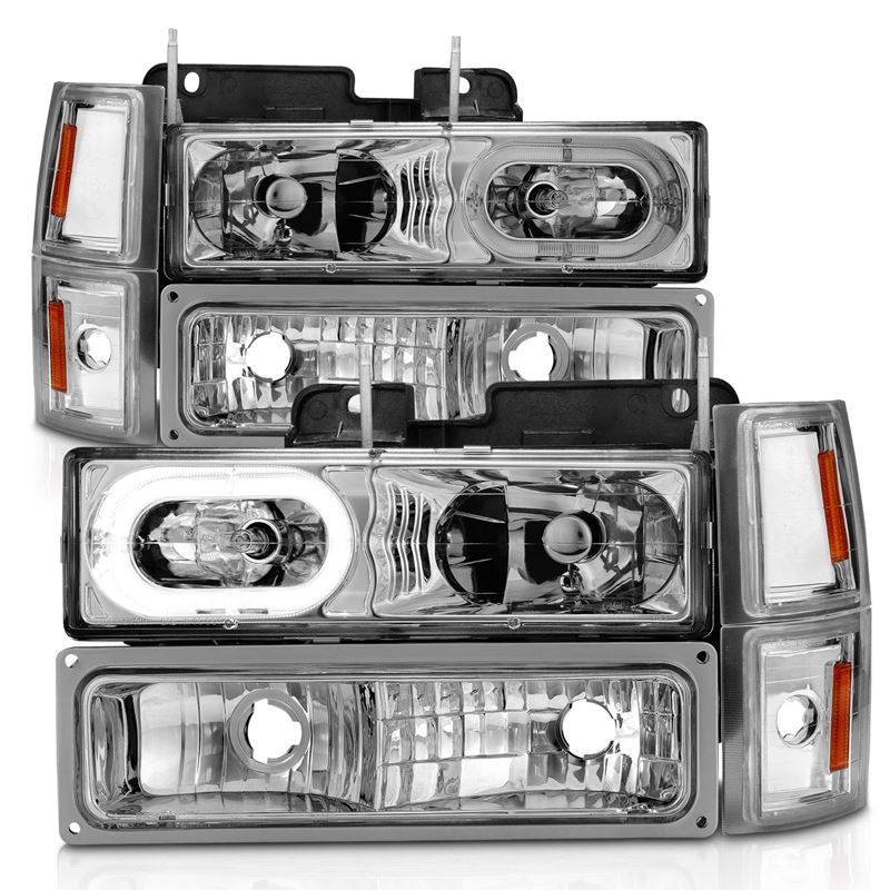 ANZO USA Crystal Headlight Set for 1988-1998 GMC K2500 (111508)