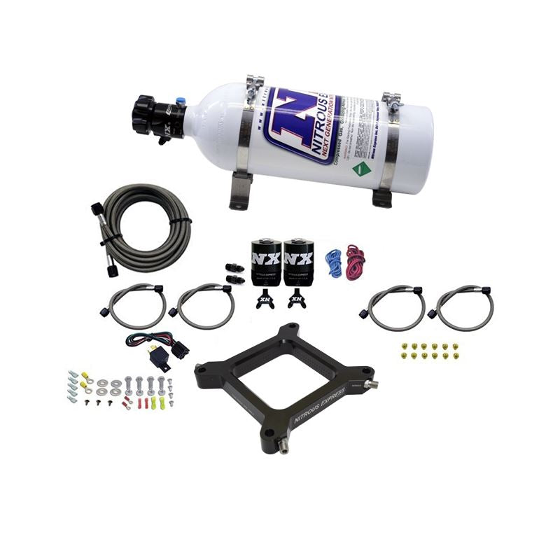 Nitrous Express 4150 Assassin Plate Pro Power Nitrous Kit (100-500HP) w/5lb Bottle (67540-05)