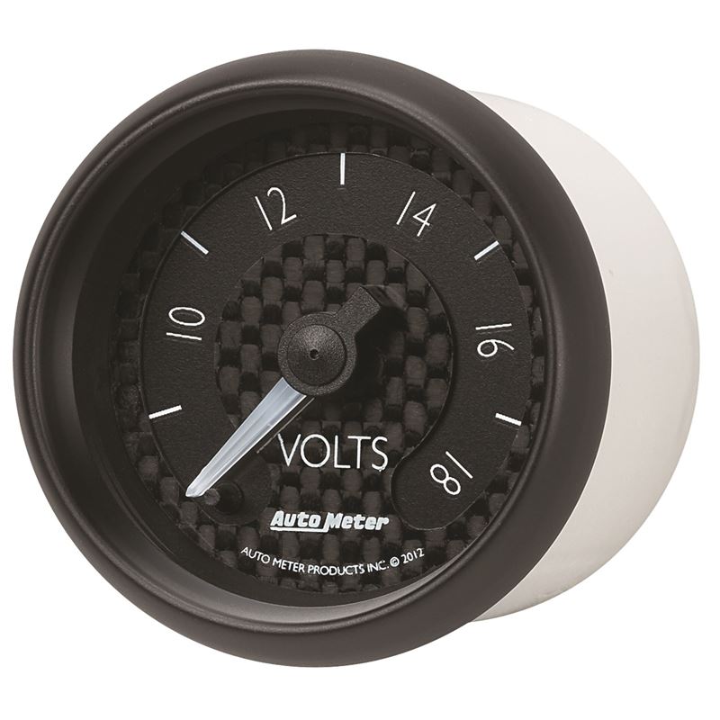 AutoMeter GT Series 52mm Full Sweep Electronic 8-18 Volts Voltmeter (8091)