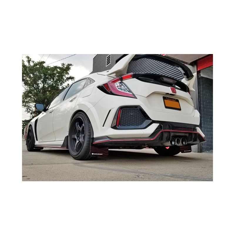 Rally Armor Red Mud Flap/White Logo for 2017-2020 Honda Civic (MF47-UR-RD/WH)