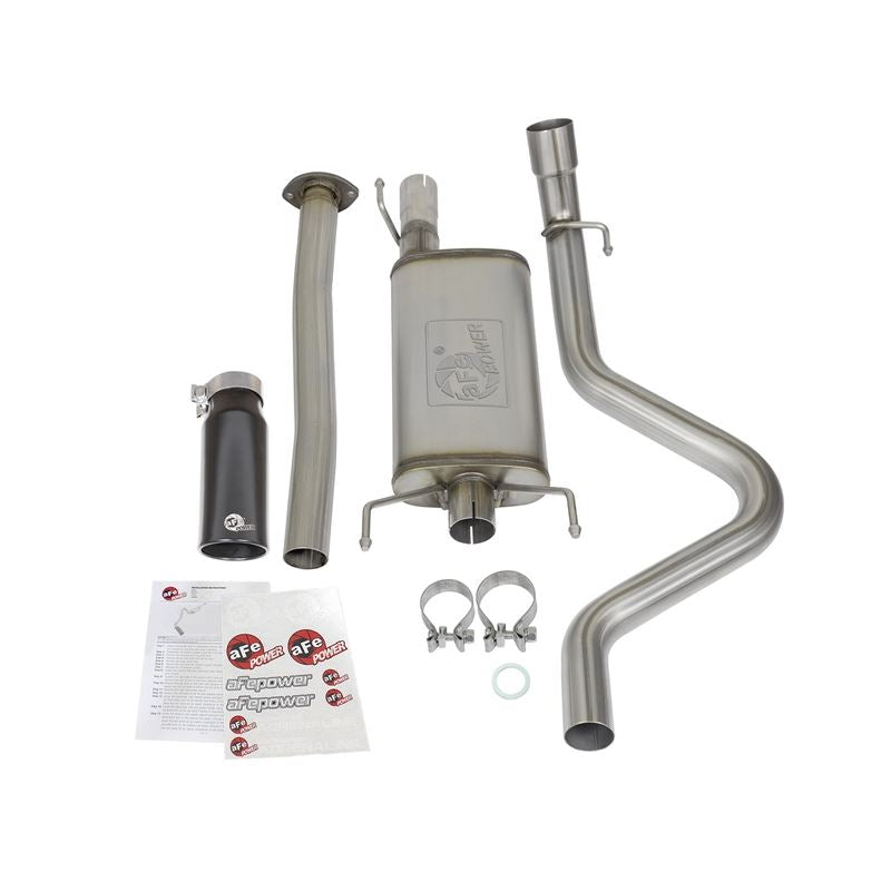 aFe MACH Force-Xp 2-1/2in 409 Stainless Steel Cat-Back Exhaust System w/Black Tip (49-46031-B)