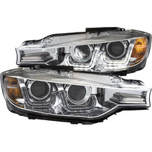 Load image into Gallery viewer, ANZO USA 2012-2015 BMW 3 Series Projector Headlights w/ U-Bar Chrome (121505)