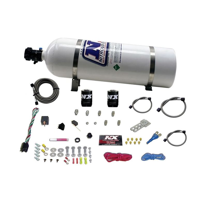 Nitrous Express GM EFI Race Single Nozzle Nitrous Kit (100-250HP) w/15lb Bottle (20118-15)