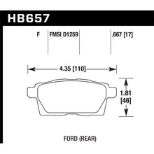 Load image into Gallery viewer, Hawk Performance HPS Brake Pads (HB657F.667)