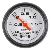 Load image into Gallery viewer, AutoMeter Phantom Gauge Vac/Boost 2 1/16in -1 - +2 Bar Mechanical Phantom (5703-M2)